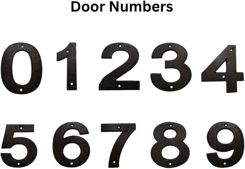 Pristine Address Numbers for House - House Numbers for Outside - Cast Iron 5 Inch Black House Numbers & Mailbox Numbers : Door Number 6 - Image 3